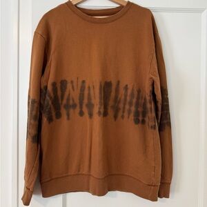 Original Use Brown Tie-Dye Crewneck Sweater